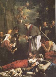 OOST, Jacob van, the Younger St Macaire of Ghent Tending the Plague-Stricken (mk05) Sweden oil painting art